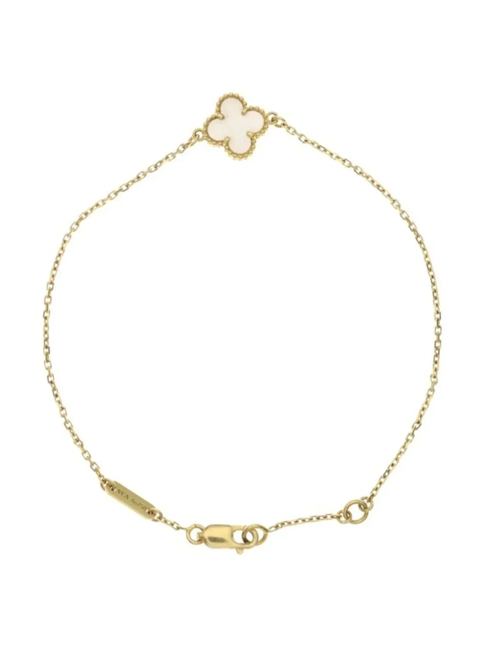 Van Cleef & Arpels Sweet Alhambra Papillon Mother of Pearl Bracelet 18k YG